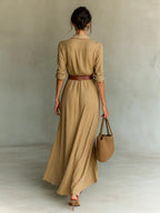 Frederica - Vestido justo de manga comprida