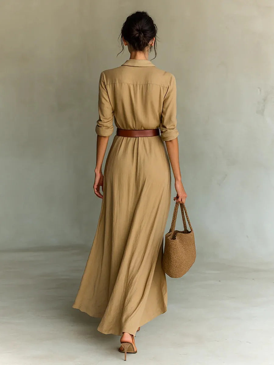Frederica - Vestido justo de manga comprida
