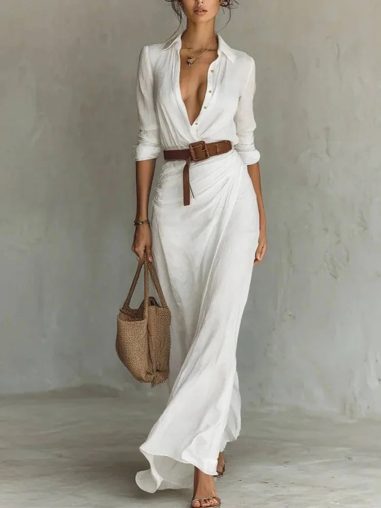 Frederica - Vestido justo de manga comprida