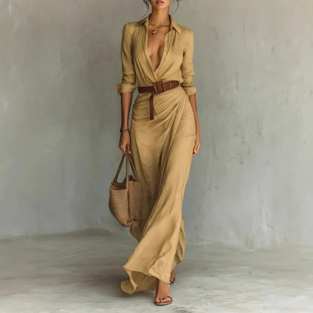 Frederica - Vestido justo de manga comprida