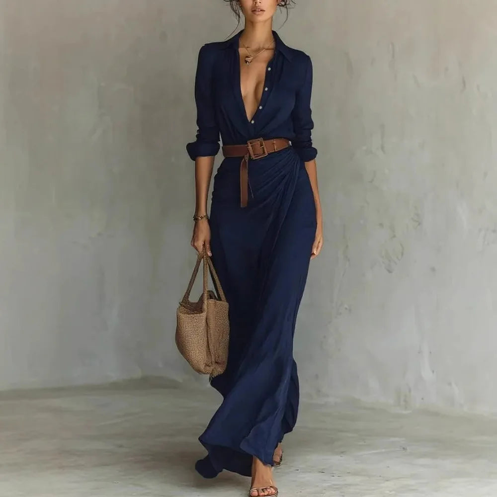 Frederica - Vestido justo de manga comprida